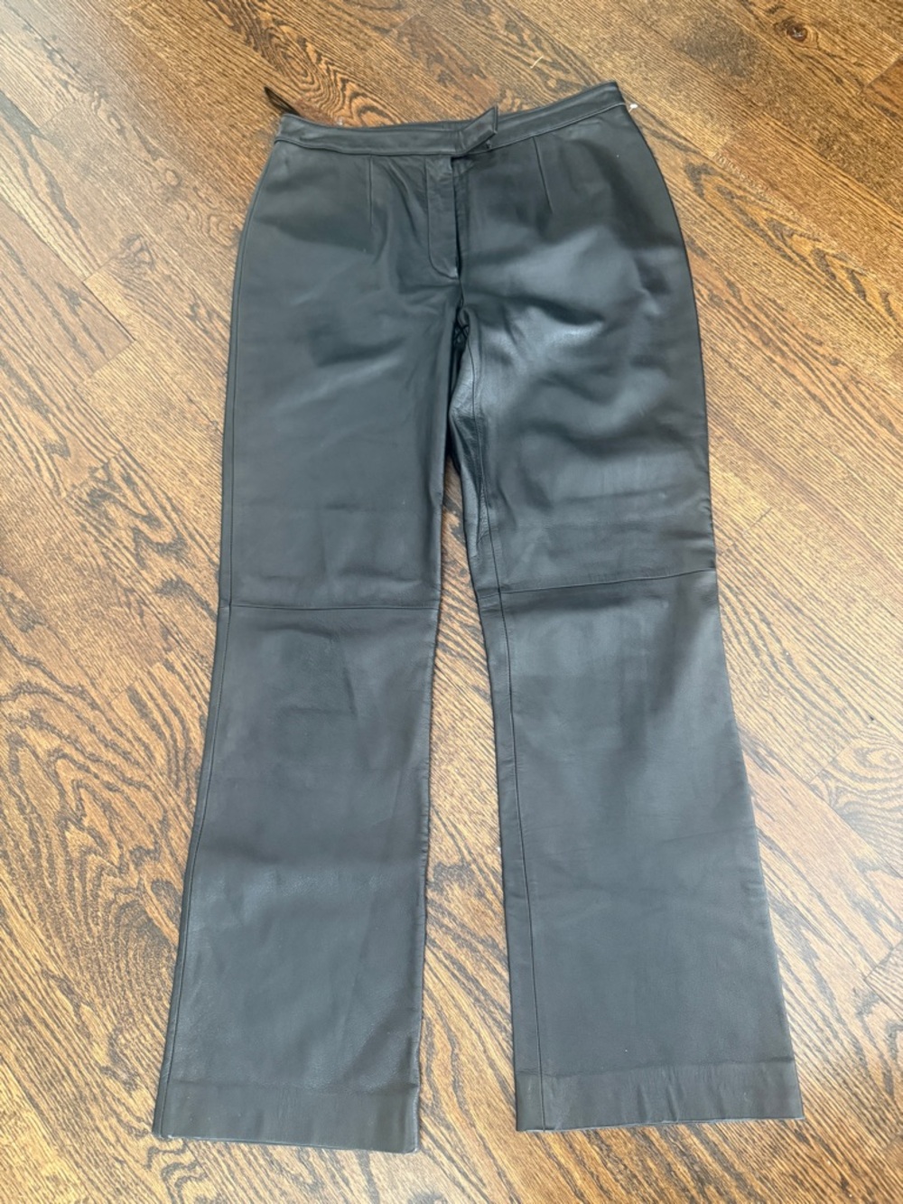 Black real Leather bike pants Straight-Leg Pants Sz M (30)